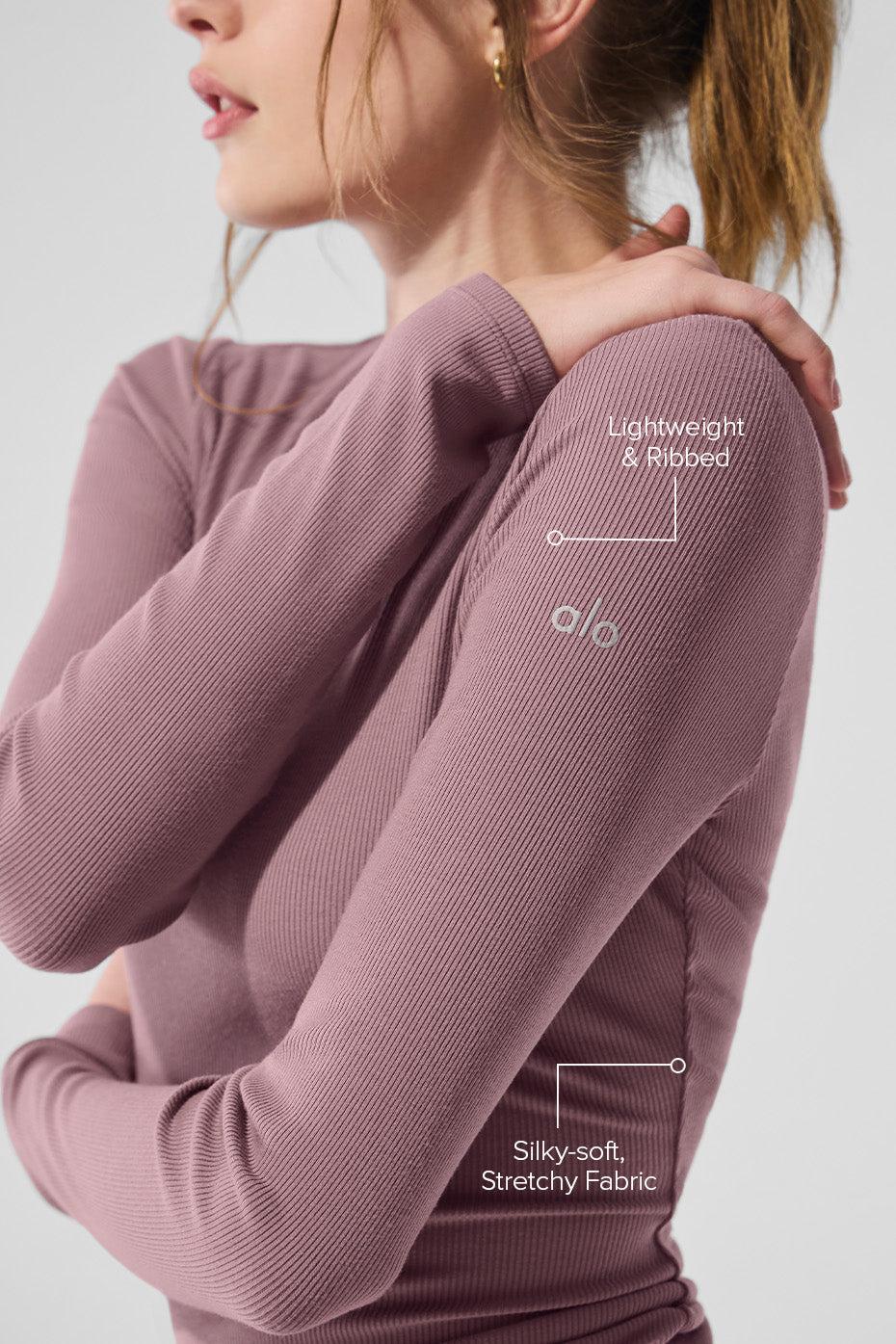 Ribbed Modal Long Sleeve - Smoky Quartz Product Image