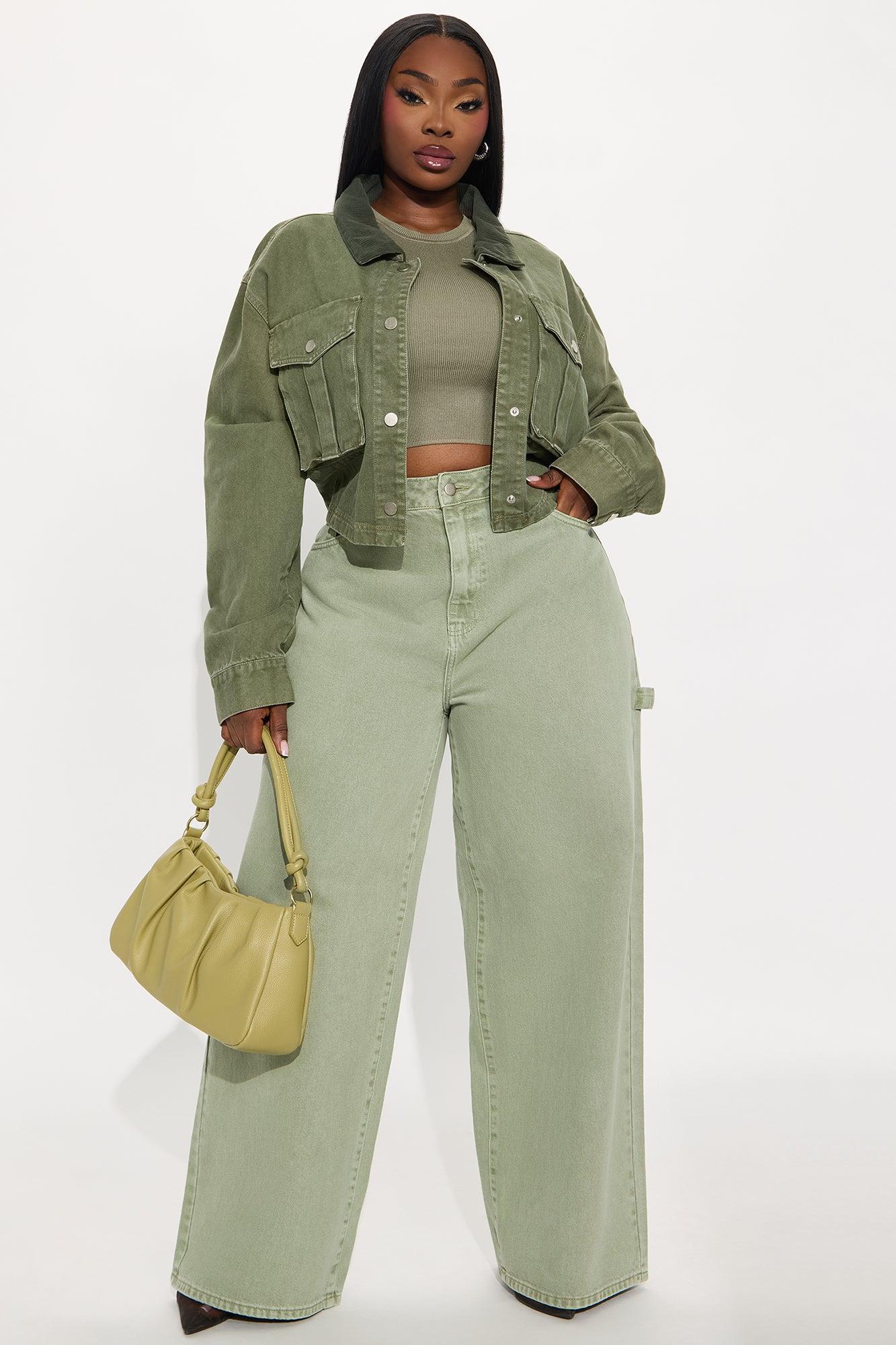 Everything You Want Wide Leg Pant - Sage Product Image