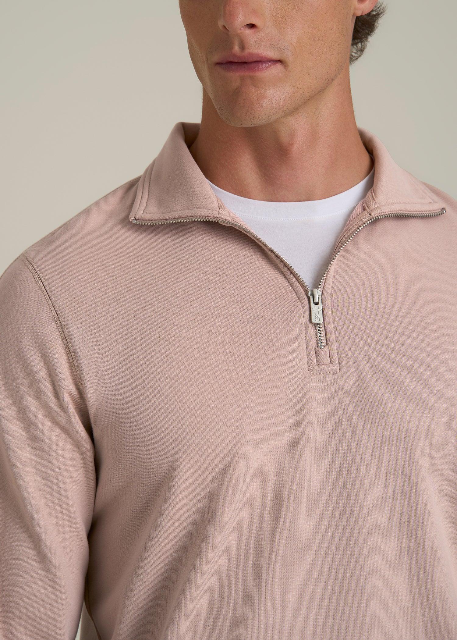 Wearever 2.0 French Terry Quarter-Zip Sweatshirt for Tall Men in Desert Rose Male Product Image