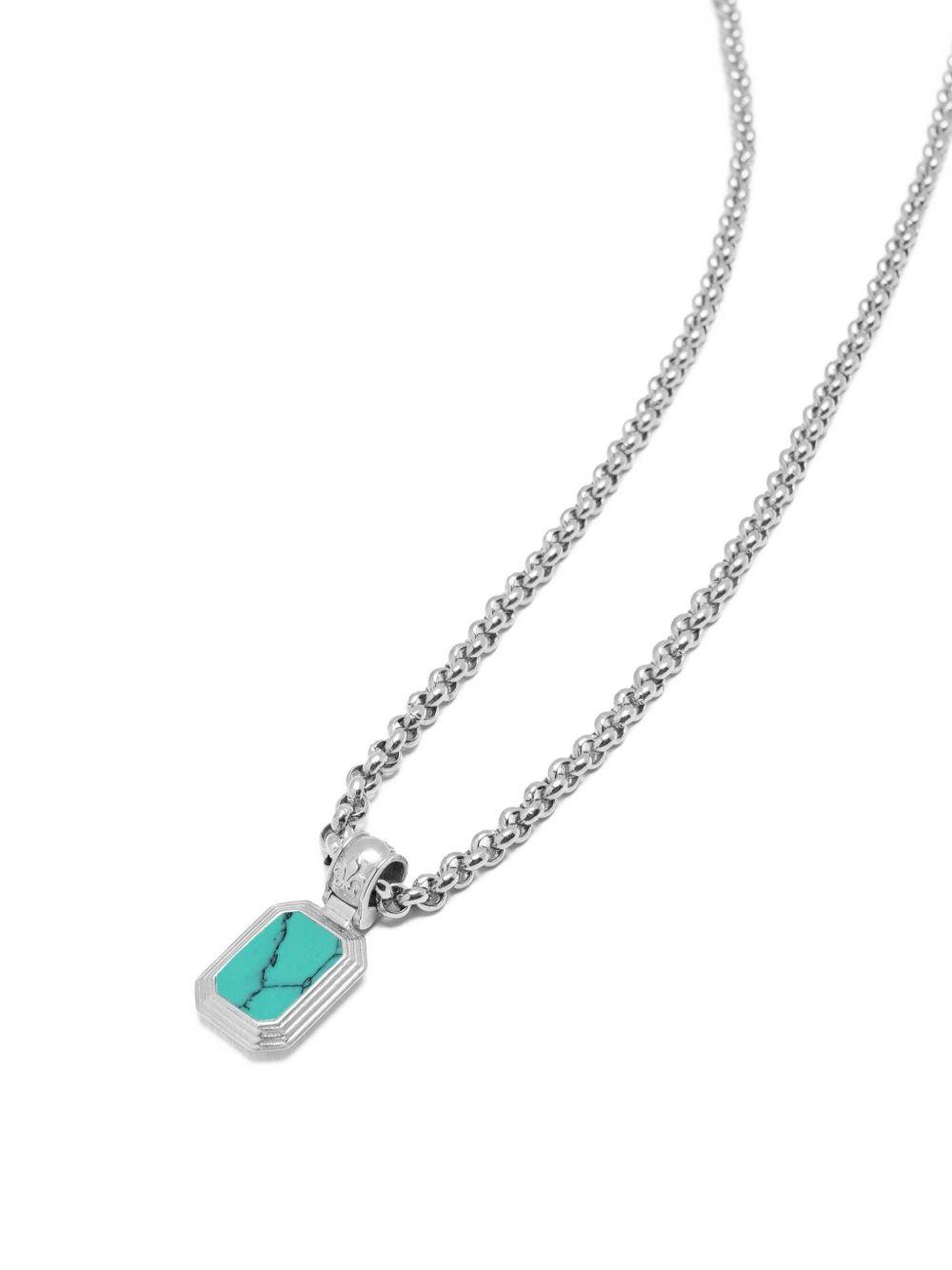turquoise and onyx necklace Product Image