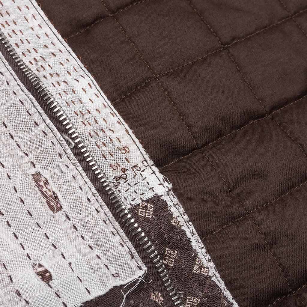 Denim Boro Quilted Blouson - Dark Brown Male Product Image