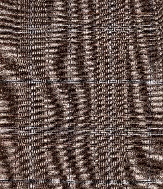 Hart Schaffner Marx New York Modern Fit Flat Front Plaid 2-Piece Suit Product Image