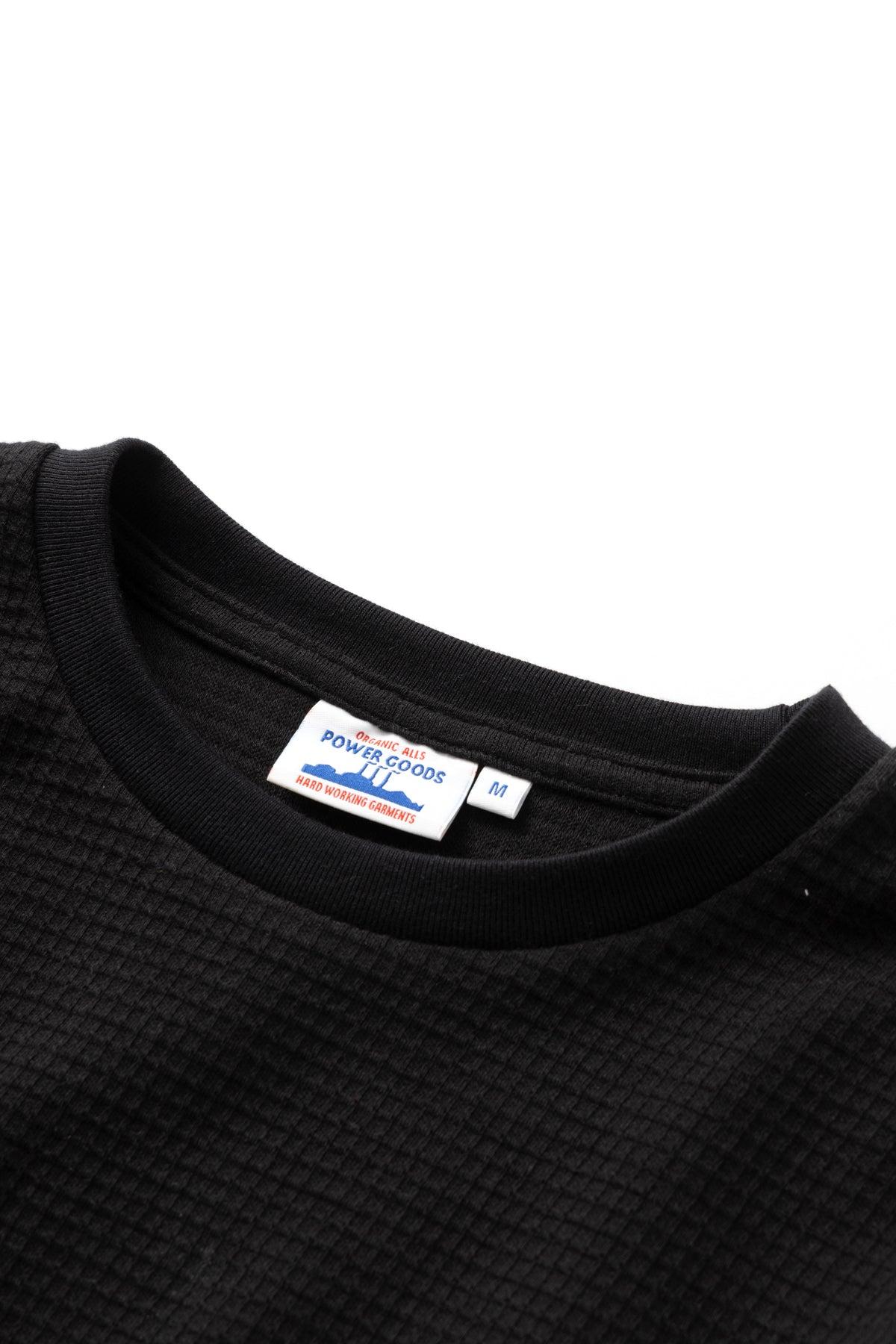 Power Goods - Thermal Waffle Long Sleeve Tee - Black Product Image