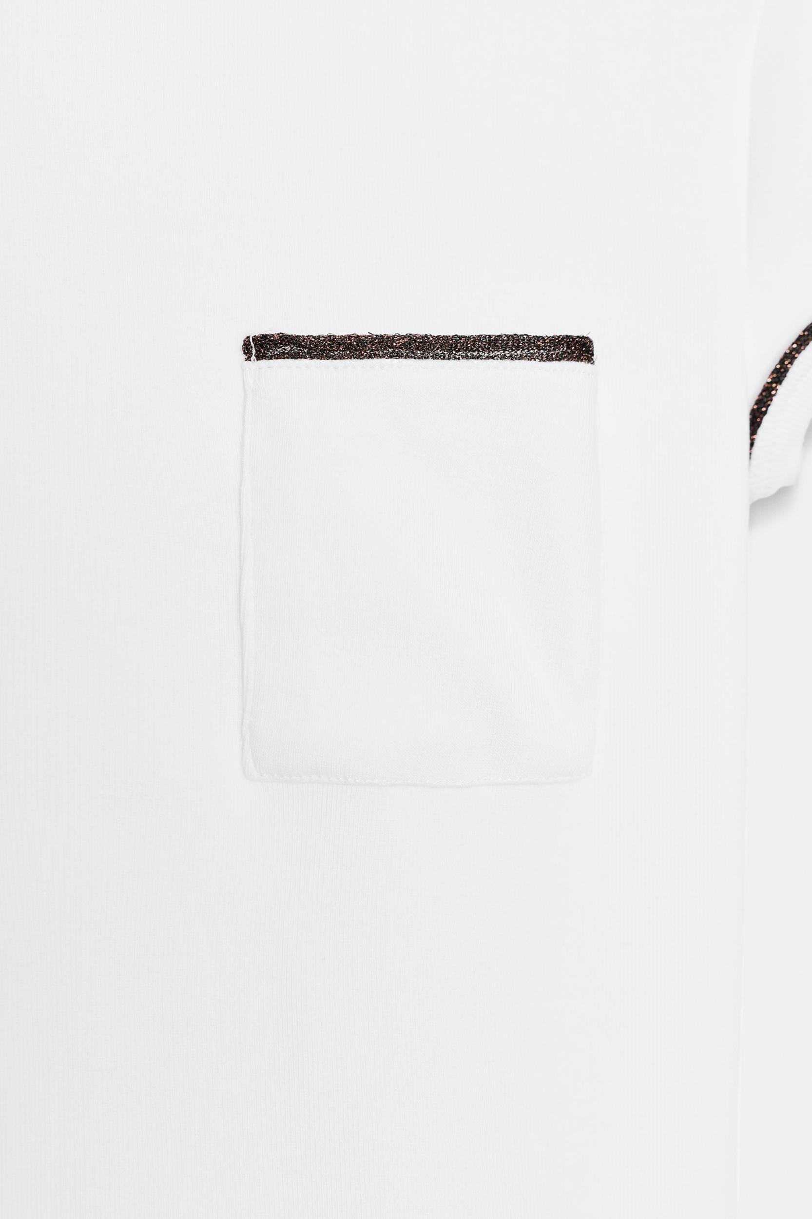T-SHIRT WITH METALLIC THREAD TRIM Product Image