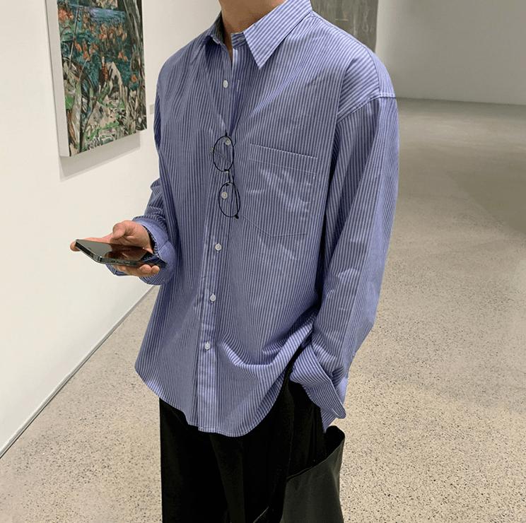 RT No. 4271 STRIPED COLLAR SHIRT Product Image