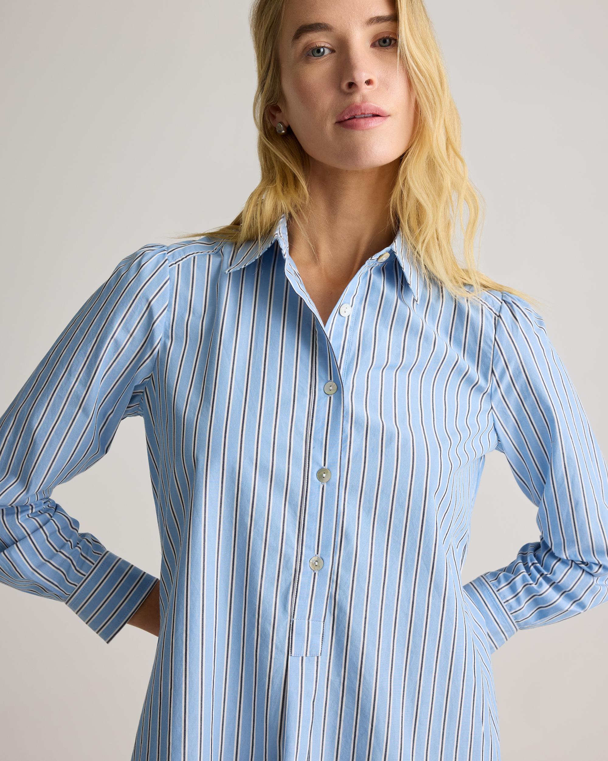 Quince | Women's Poplin Drop Waist Shirt Dress Organic Cotton Product Image