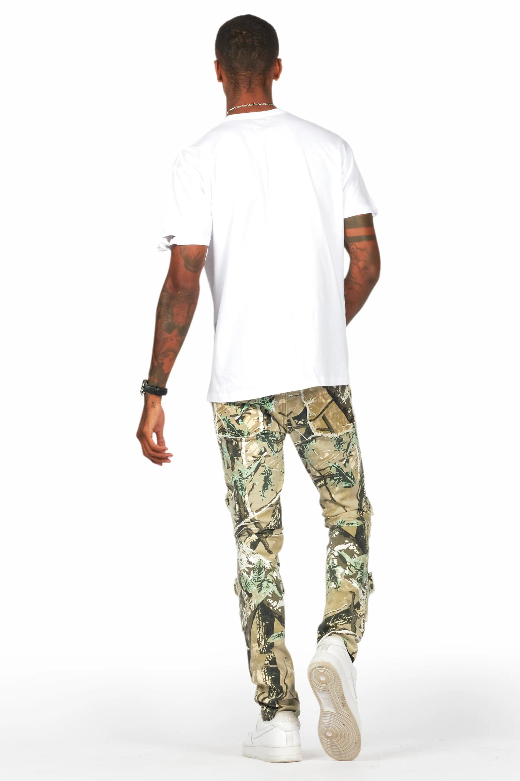 Tarl White Oversized Graphic T-Shirt Male Product Image