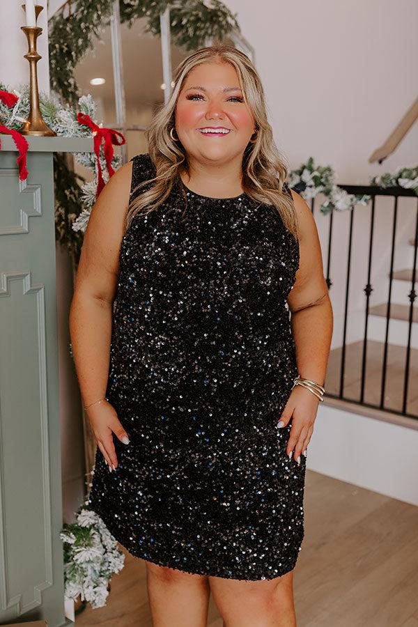Glam Lifestyle Sequin Mini Dress Curves Product Image