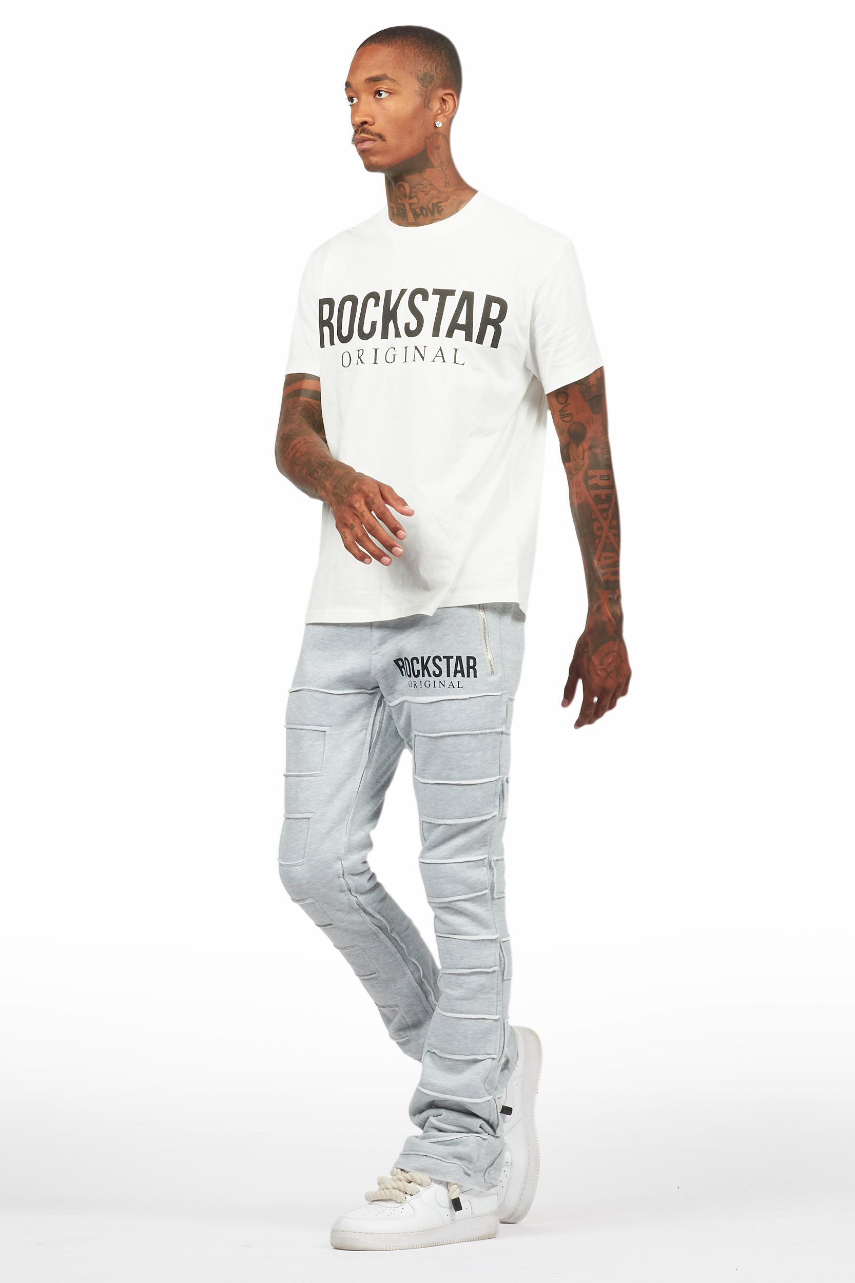 Emilio Heather Grey T-Shirt/Stacked Flare Track Set Male Product Image