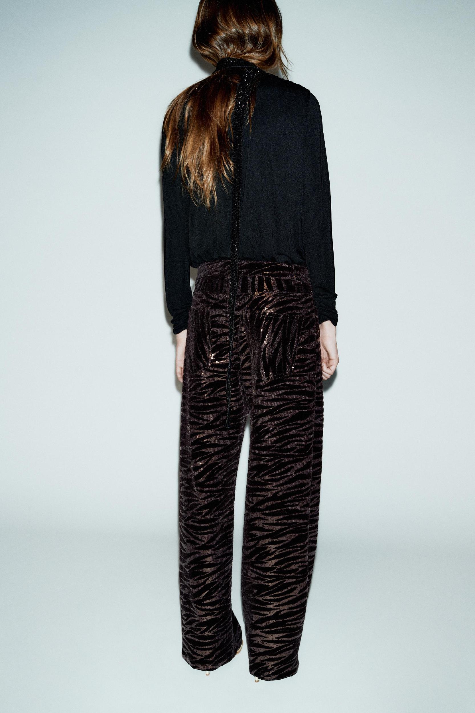 VELVET SEQUIN PANTS Product Image