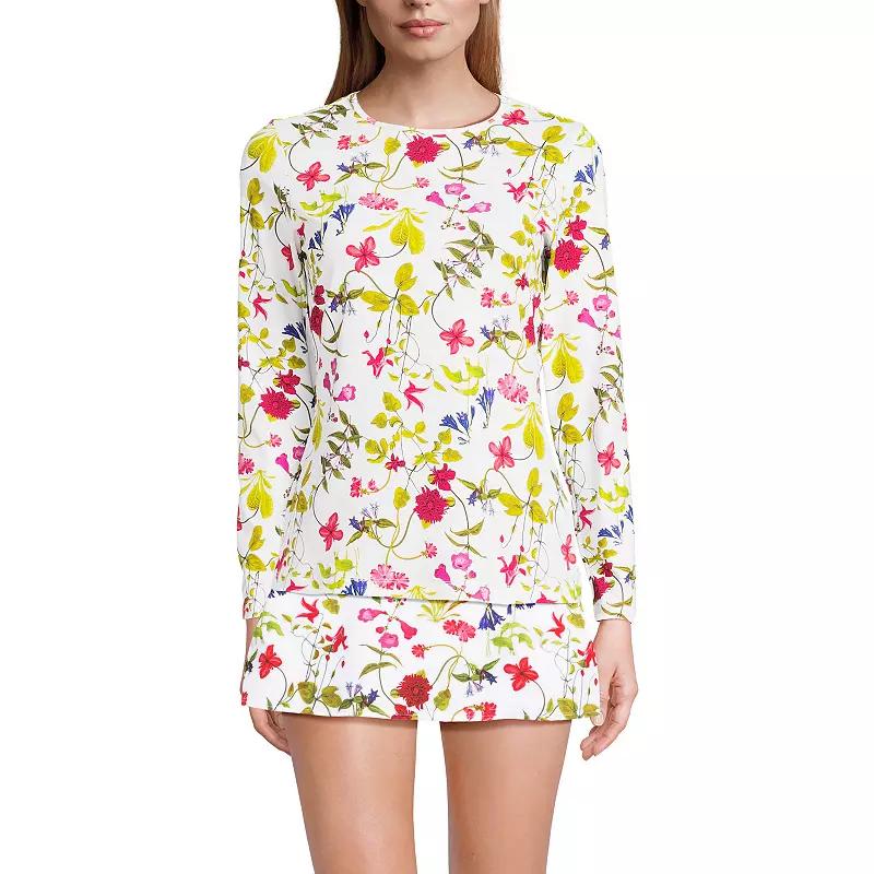 Women's Lands' End UPF 50 Long Sleeve Rash Guard,  Product Image