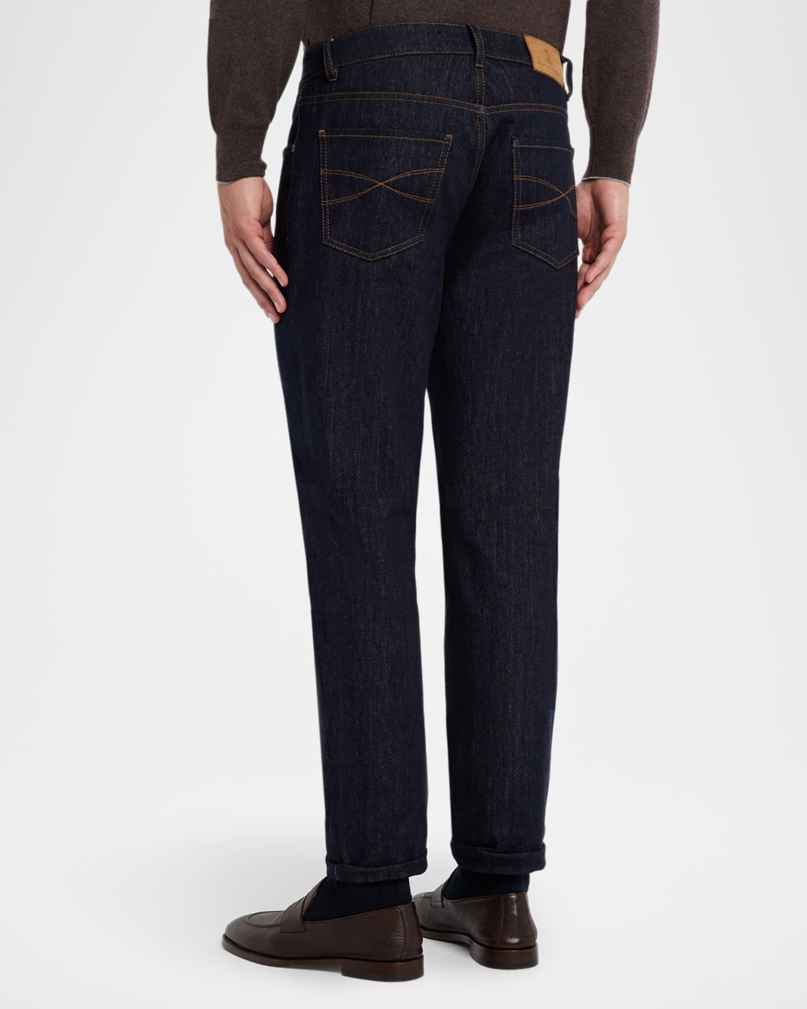Men's Italian Selvedge Denim Five-Pocket Pants Product Image