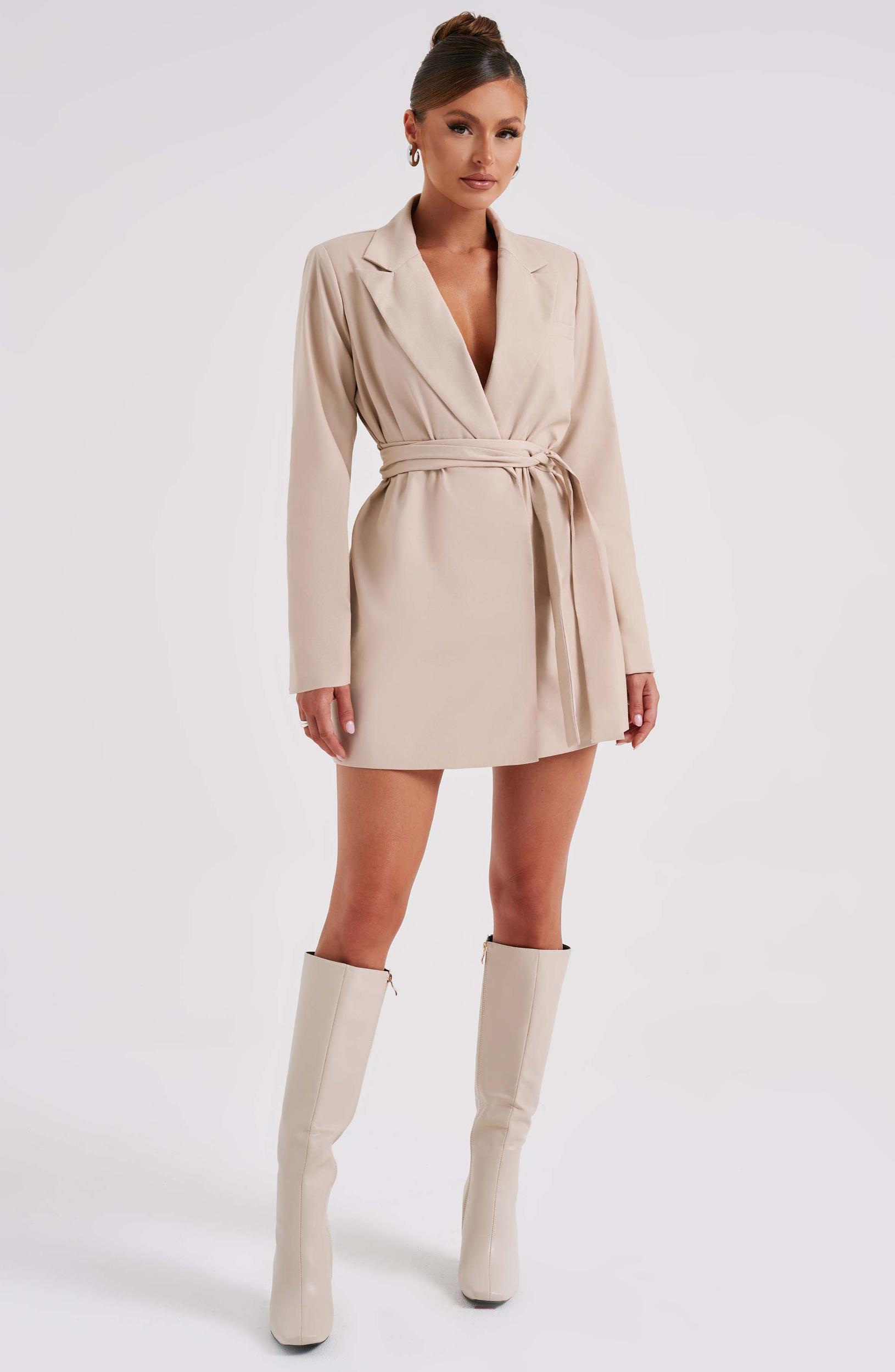 Heather Suit Dress - Beige Product Image