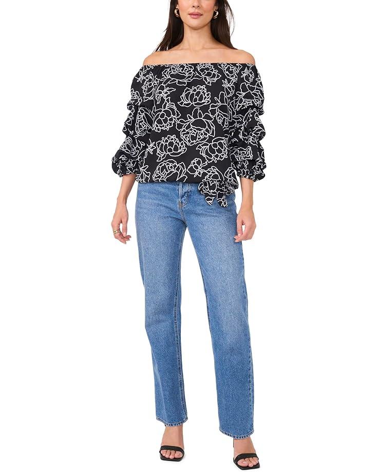 Embroidery Off The Shoulder Blouse Product Image