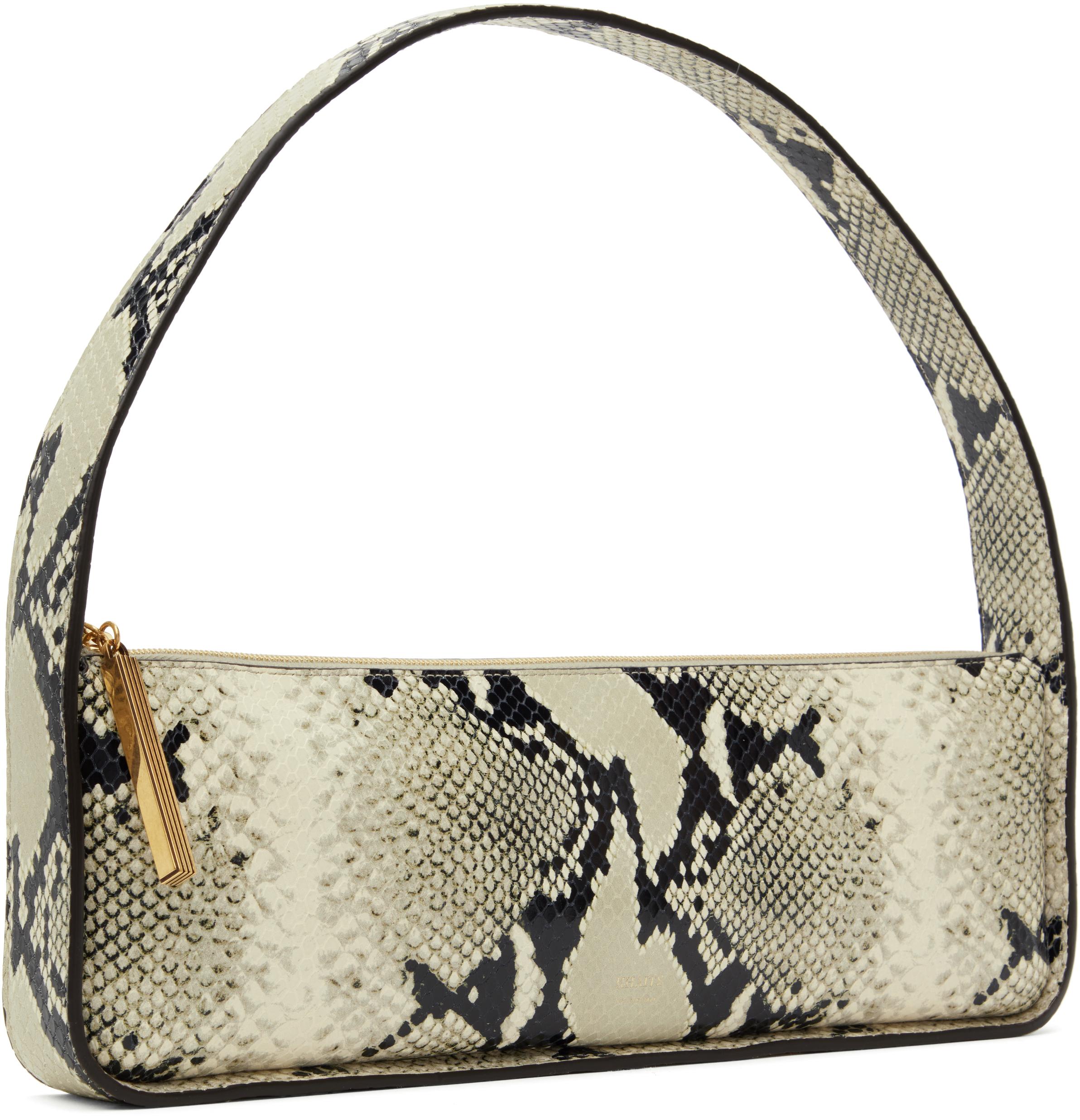 KHAITE Lori Python-embossed Leather Shoulder Bag In Natural Product Image