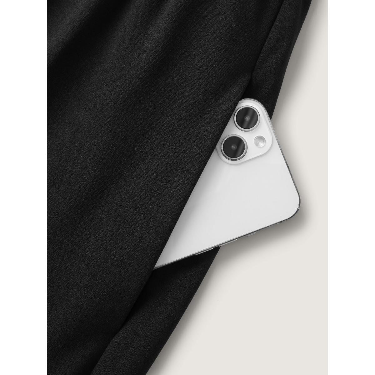 Plus Size 2-in-1 Adjustable Straps Mini Dress Black Women Timeless Gathered Non Sleeveless Curvy BloomChic 22-24/3X Product Image