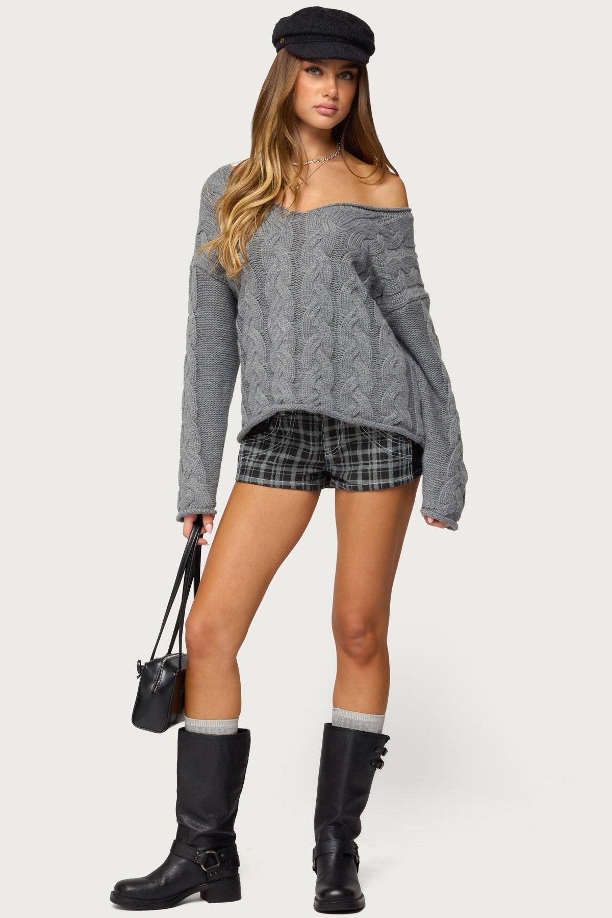 Inga Oversized Cable Knit Sweater Product Image