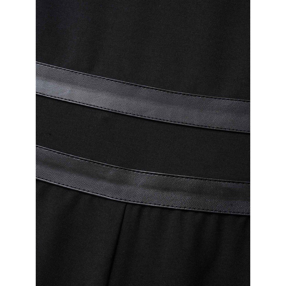 Plus Size Black Wicked Witch Leather Belt Off-Shoulder Jumpsuit Women Cocktail Extra Long Sleeve One-shoulder neck Party Loose Jumpsuits BloomChic 12/L Product Image