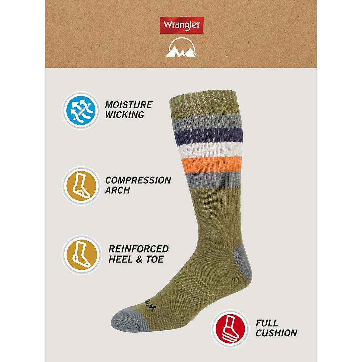 Men's Midweight Crew Socks (3-Pack) in Olive/Charcoal/Black Product Image