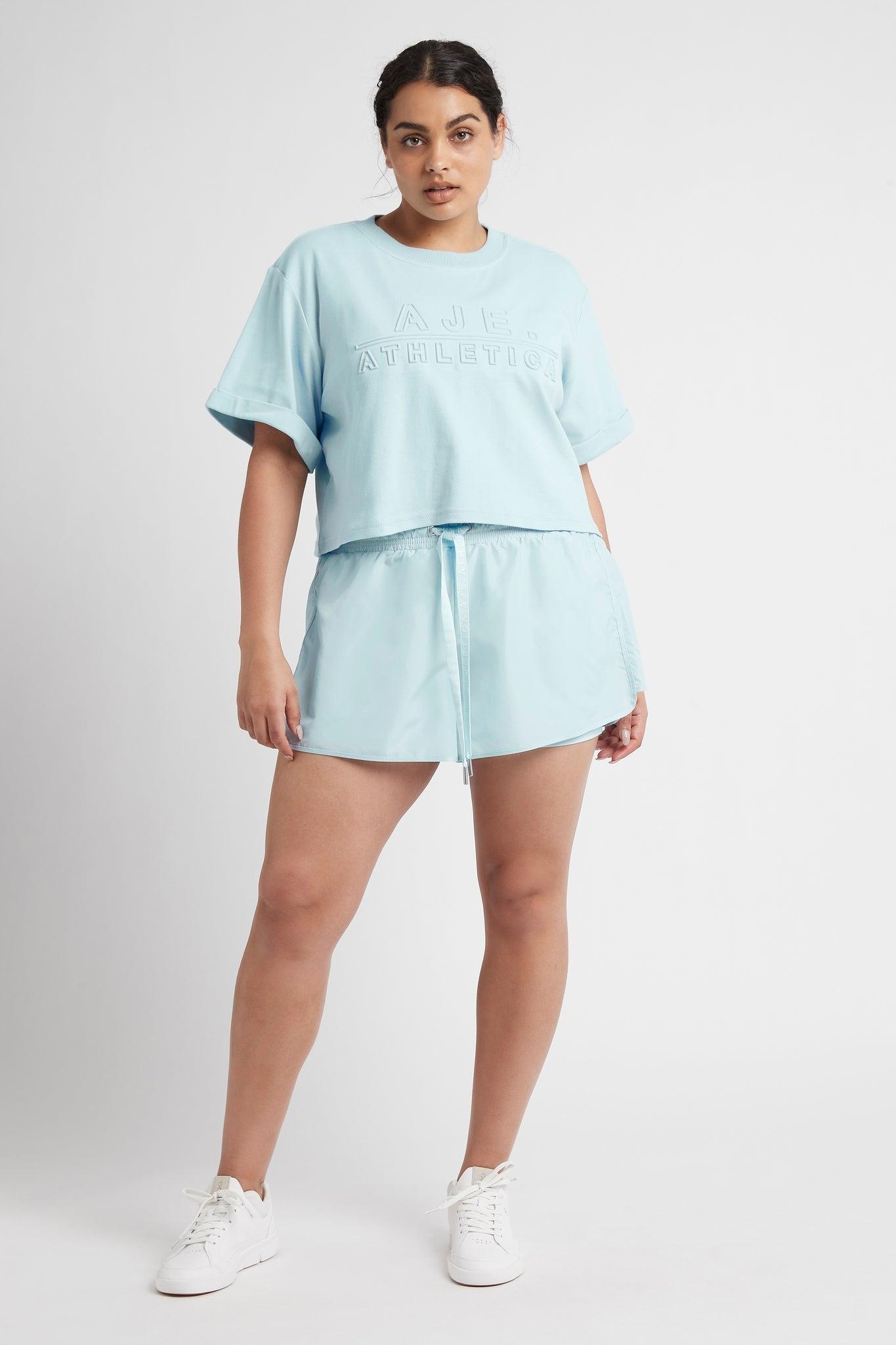 Cropped Embossed Classic Logo T-Shirt 105 Product Image