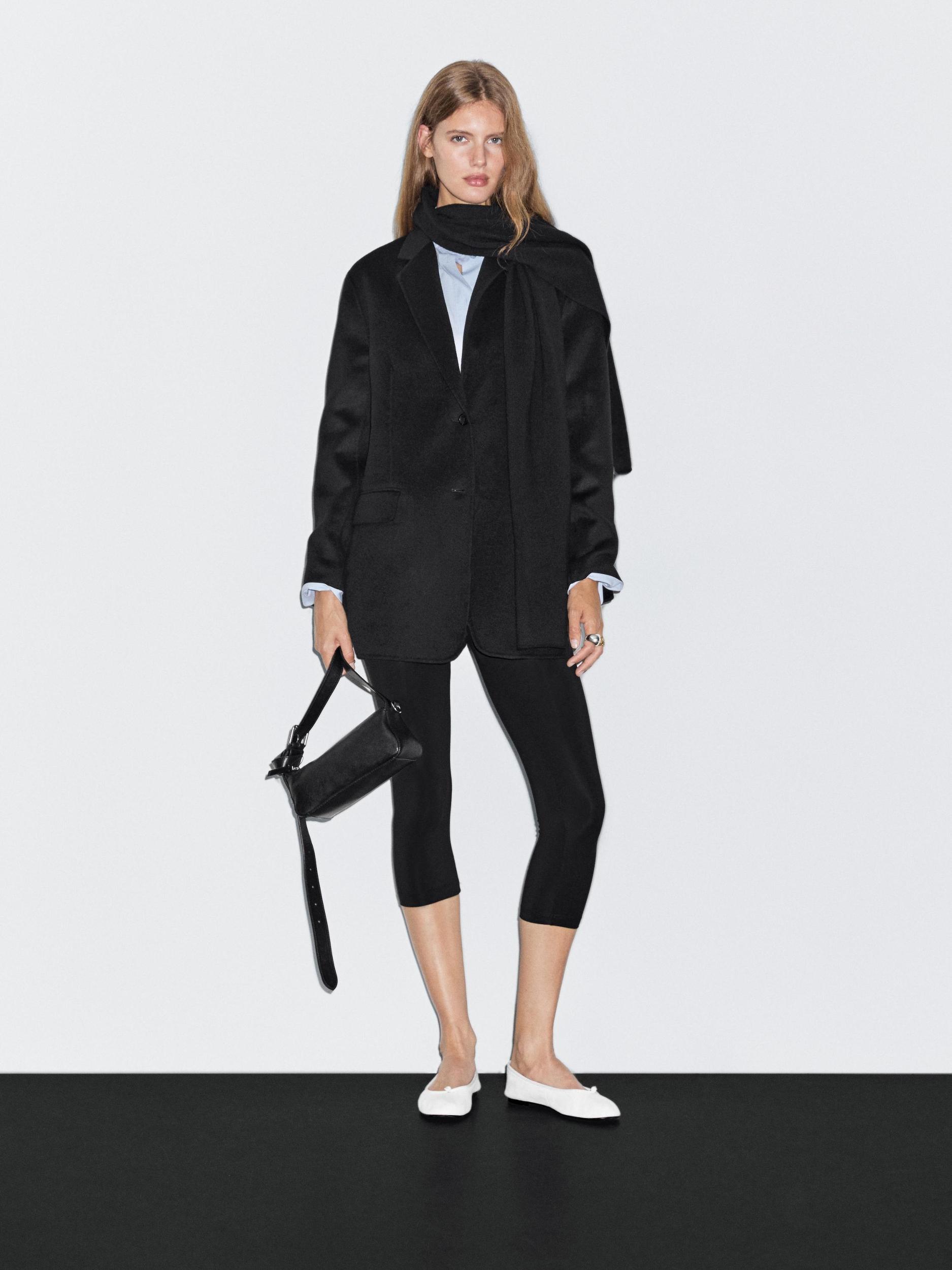 Wool blend blazer with scarf Product Image