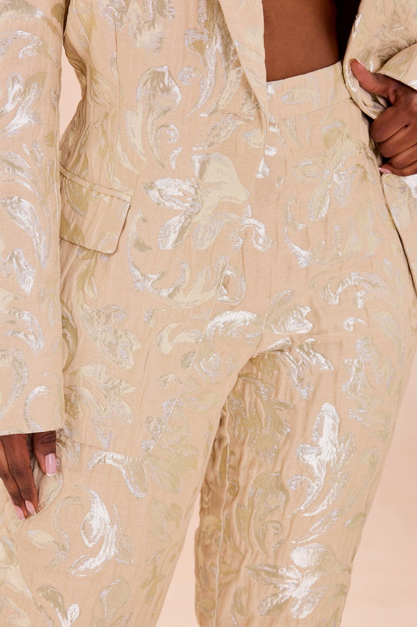 Kimberly Blazer Jacquard Set - Nude/combo Female Product Image