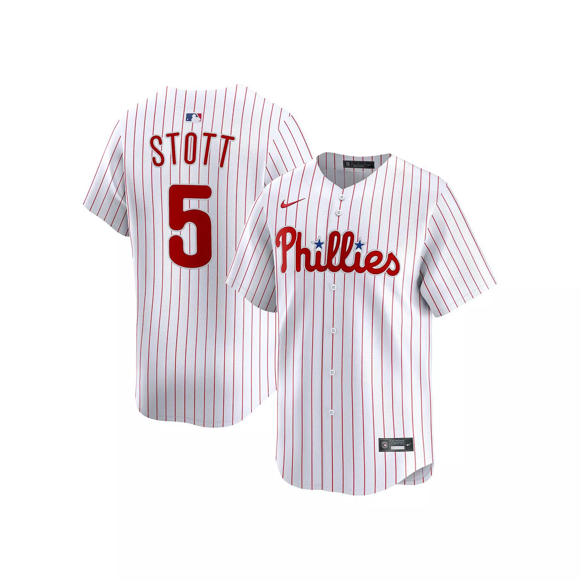 Men's Nike Bryson Stott White Philadelphia Phillies Home Limited Player Jersey,  Product Image