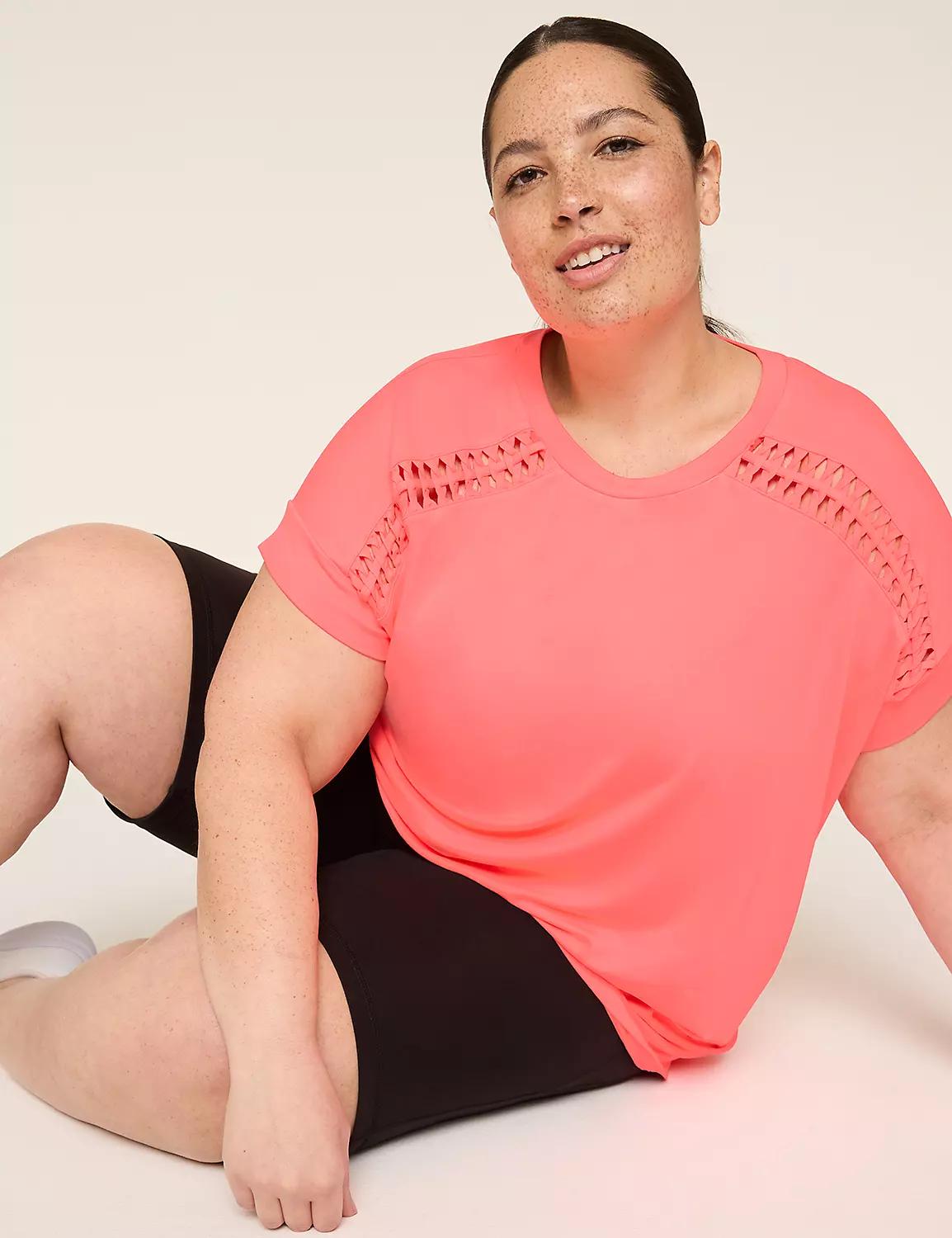 LIVI Soft Macrame-Detail Crew-Neck Tee Product Image