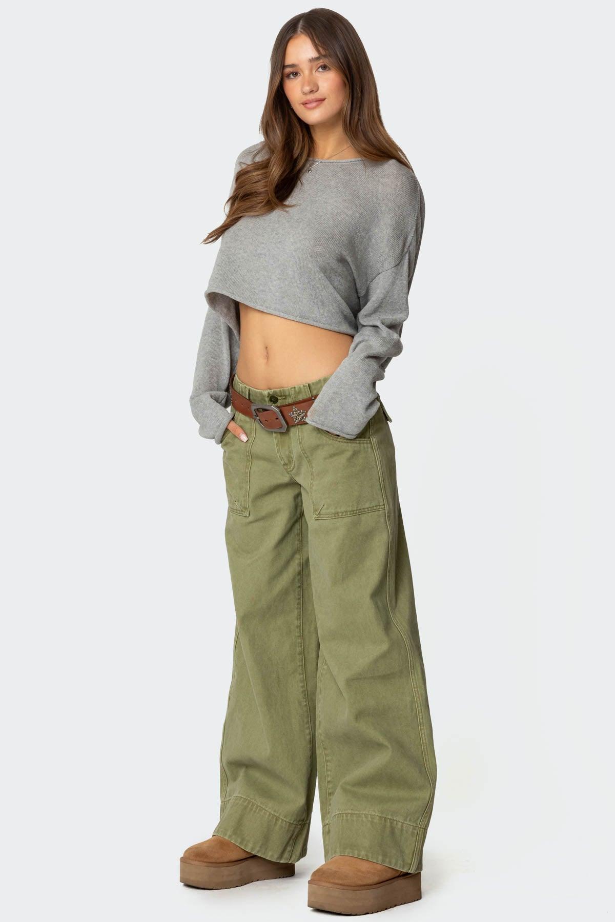 Vivienne Twill Baggy Pants Product Image