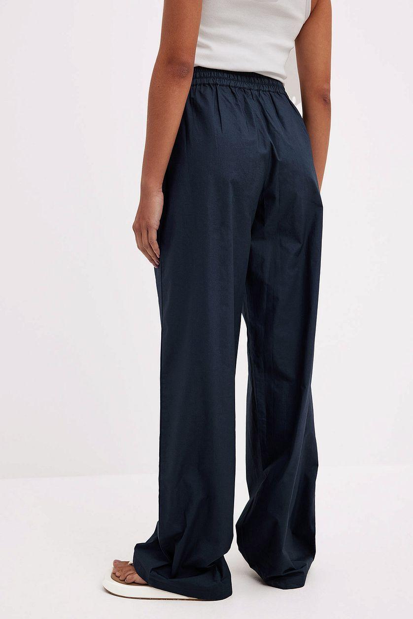 Elastic Waistband Cotton Pants Product Image