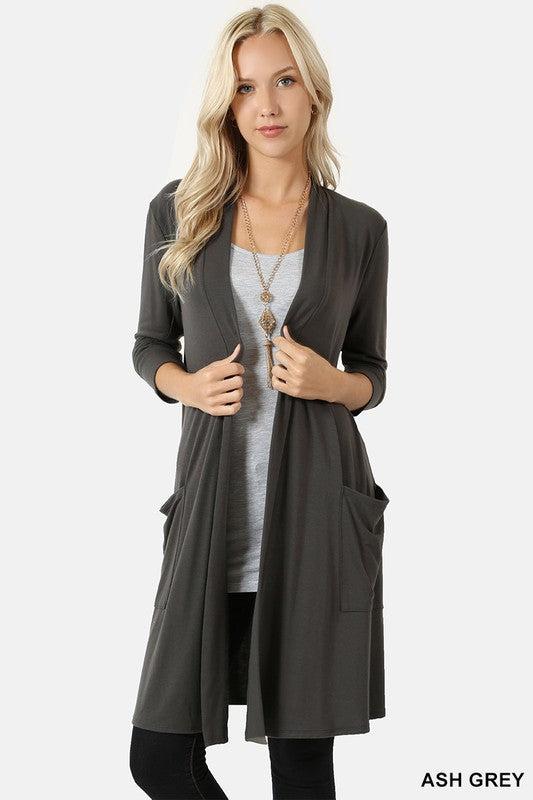 1439   Lauren Slouchy Pocket Cardigan Product Image