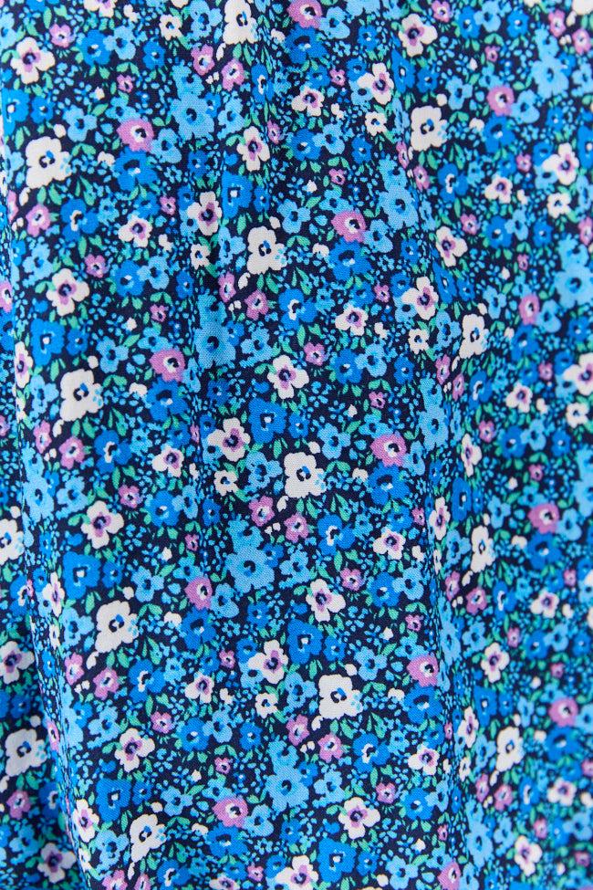 Summer Memories Navy Floral Halter Tank FINAL SALE Product Image