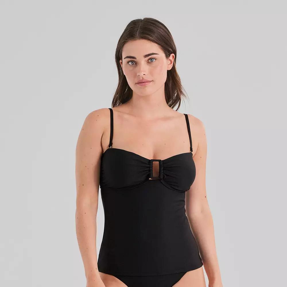 Women's Freshwater Square Ring Bandeau Tankini,  Product Image