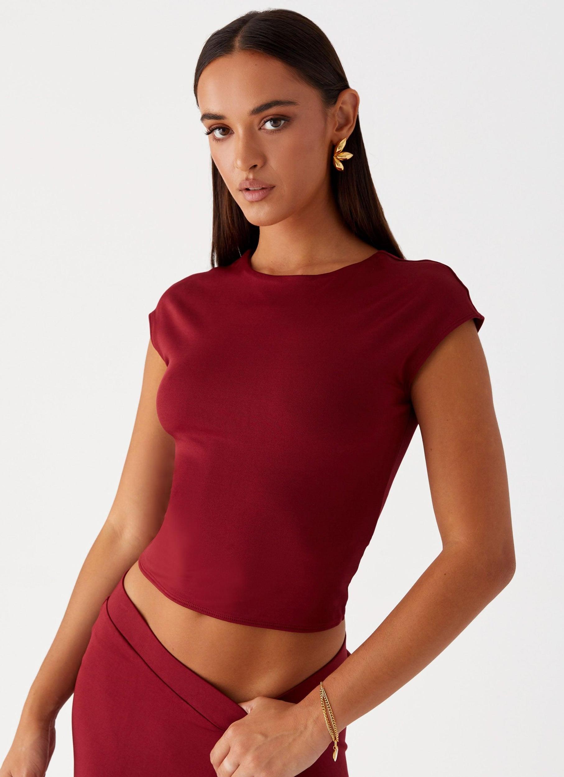 Shes A Lady Top - Red Product Image