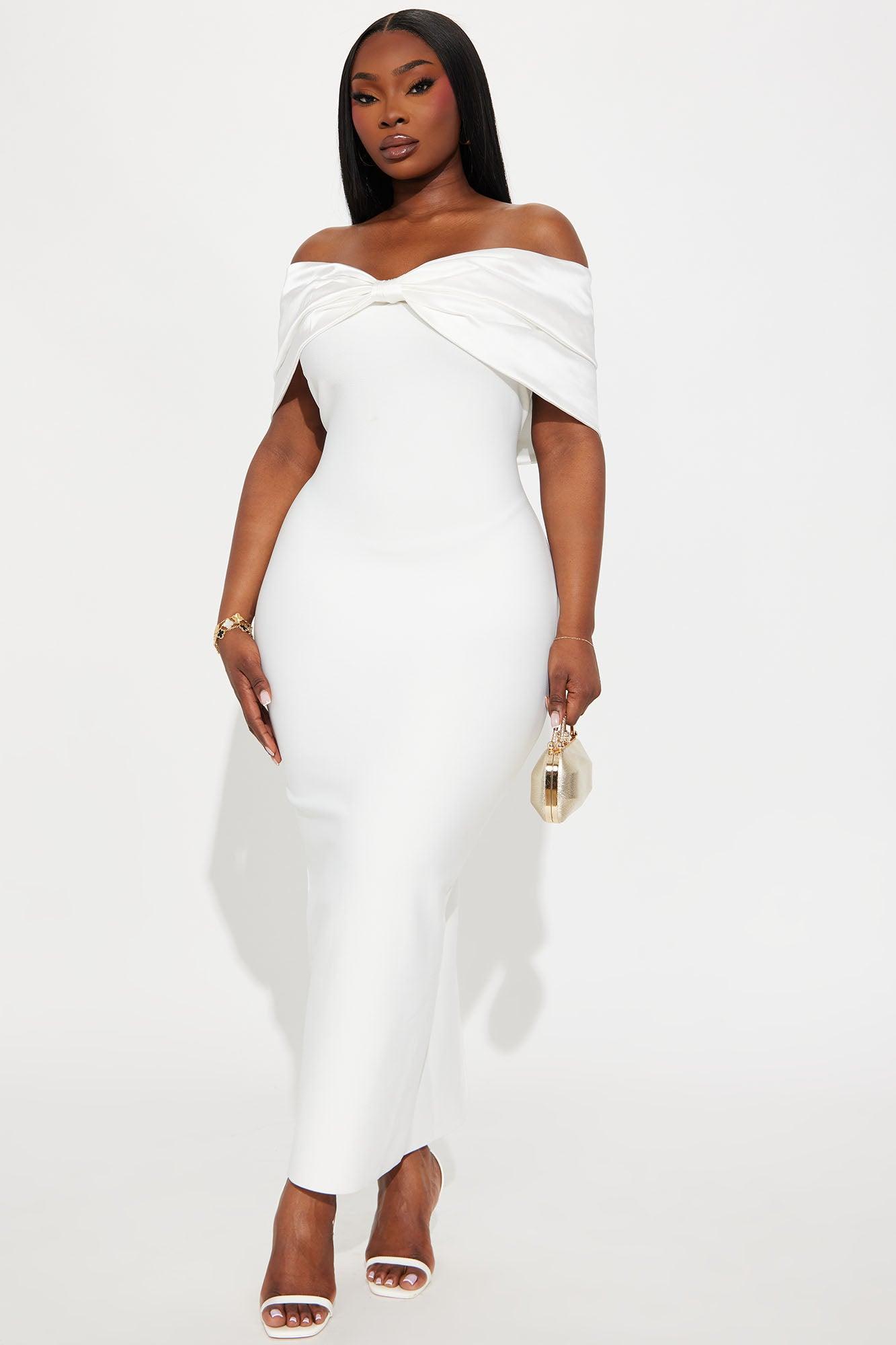 Pretty Privilege Bandage Midi Dress - White Female Product Image