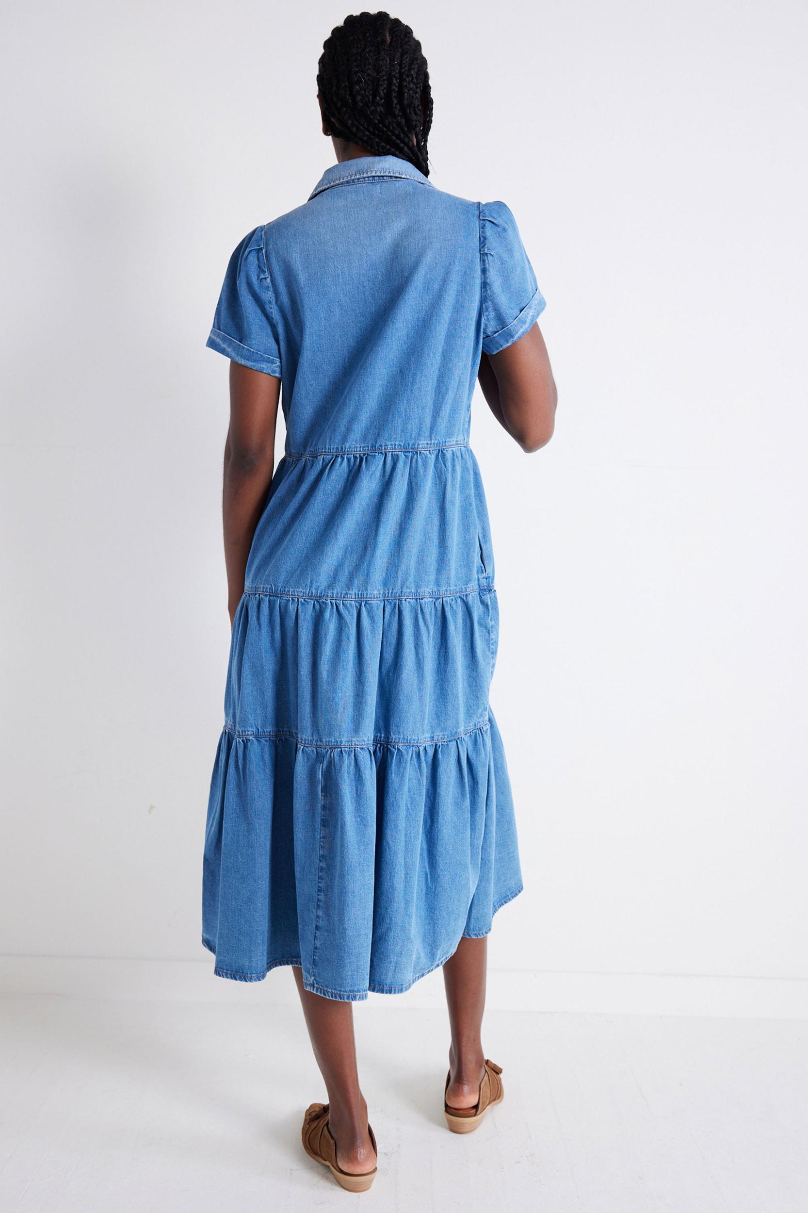 Breaking Free Long Denim Dress Product Image