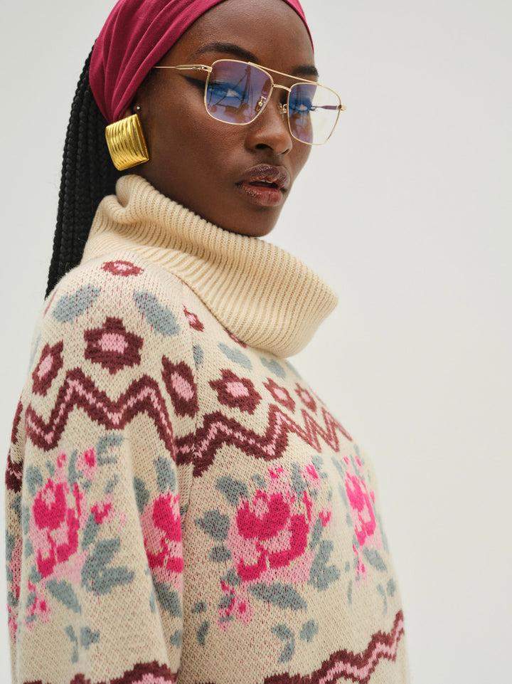 Ski Lodge Oversized Sweater — Cream Product Image