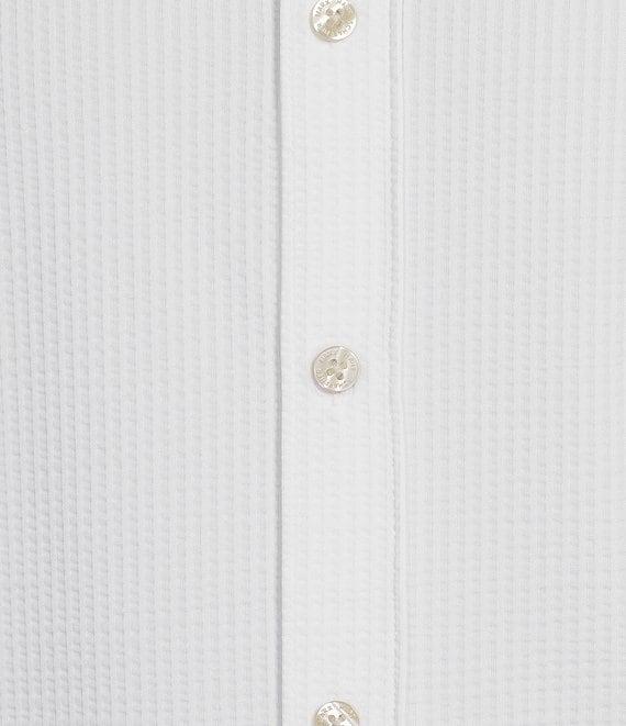 Hart Schaffner Marx Luxury Performance The Driver Short Sleeve Solid Button Front Shirt Product Image