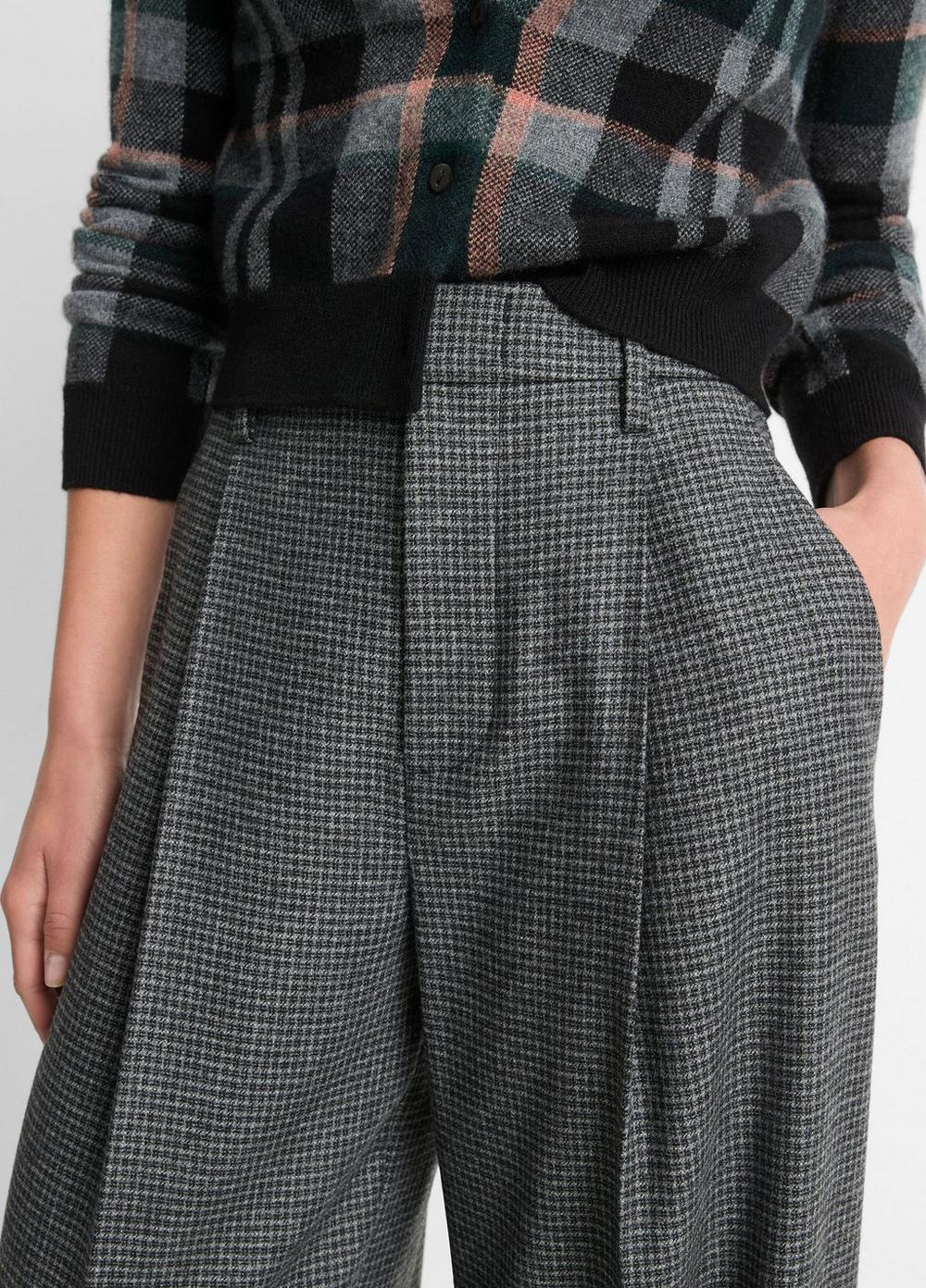 Italian Microcheck High-Rise Trouser Product Image