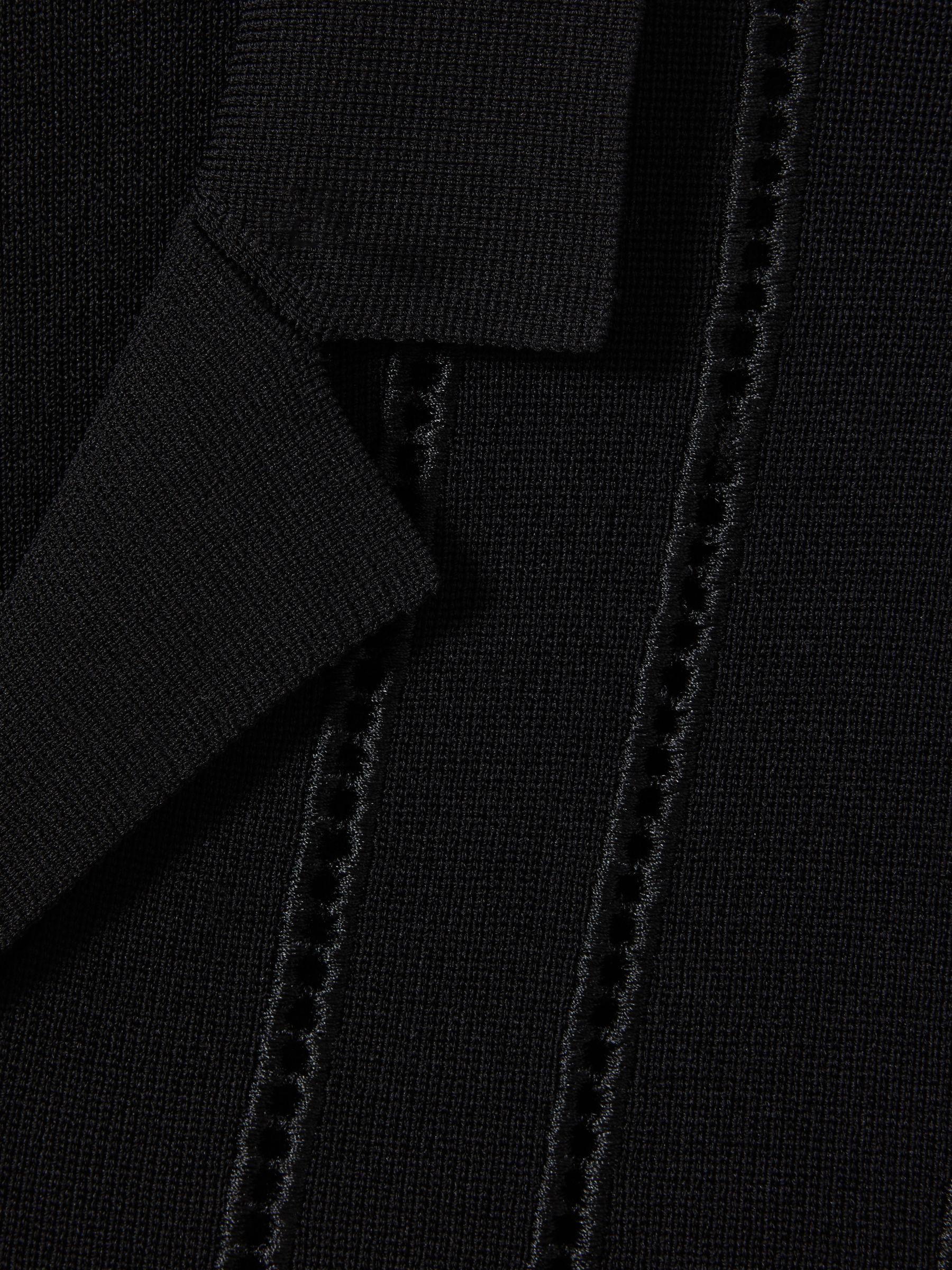 Embroidered Cuban Collar Shirt in Black Product Image