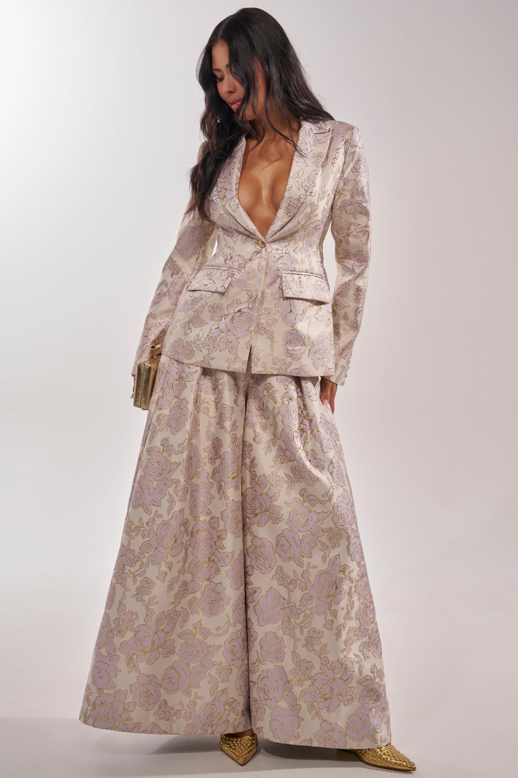 CHERI BROCADE WIDE LEG PANT Product Image