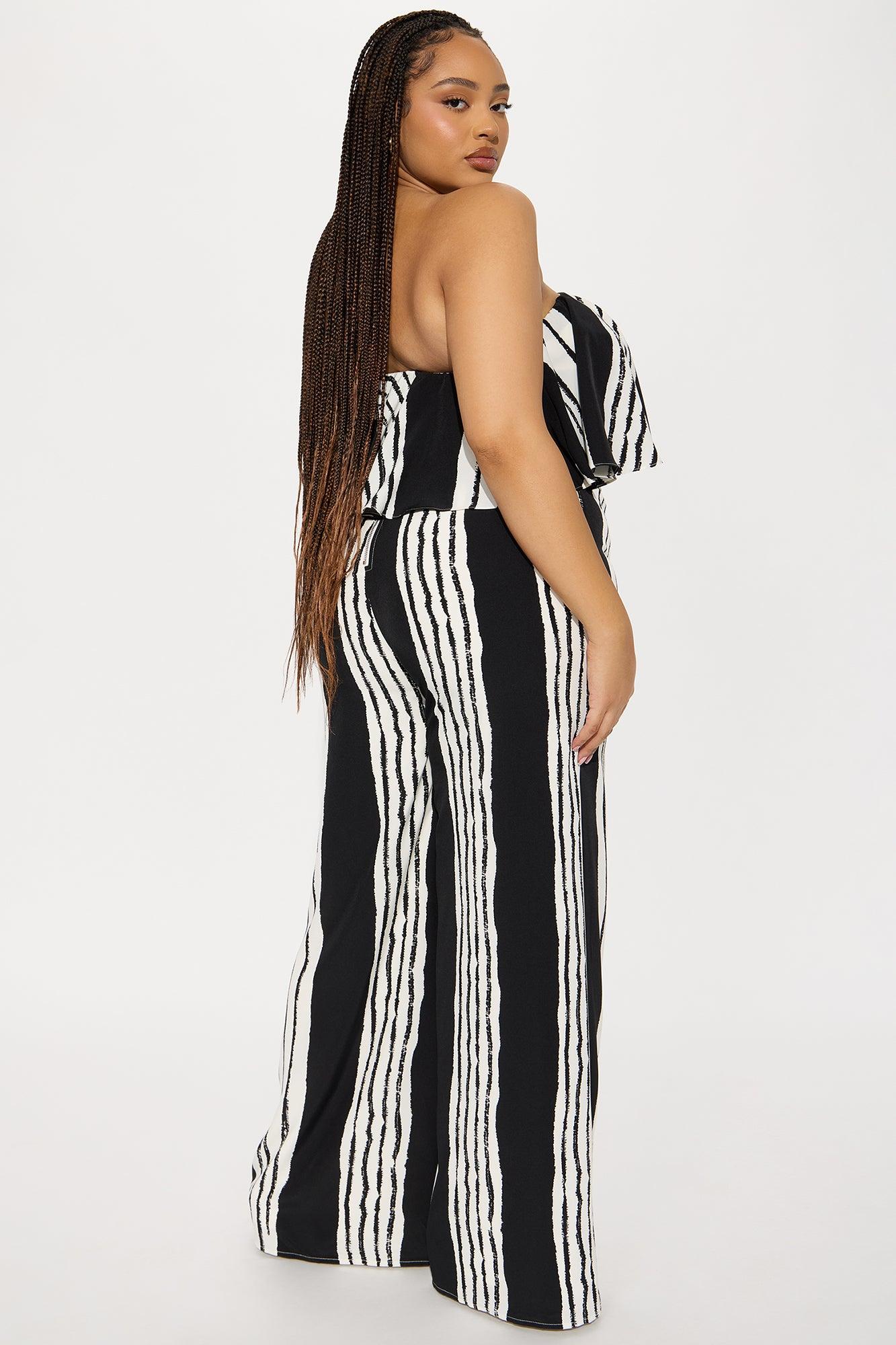 Santorini Crush Jumpsuit - Black/White Product Image