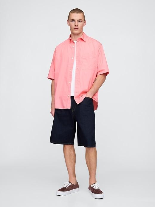 Organic Cotton Oversized Poplin Shirt Product Image