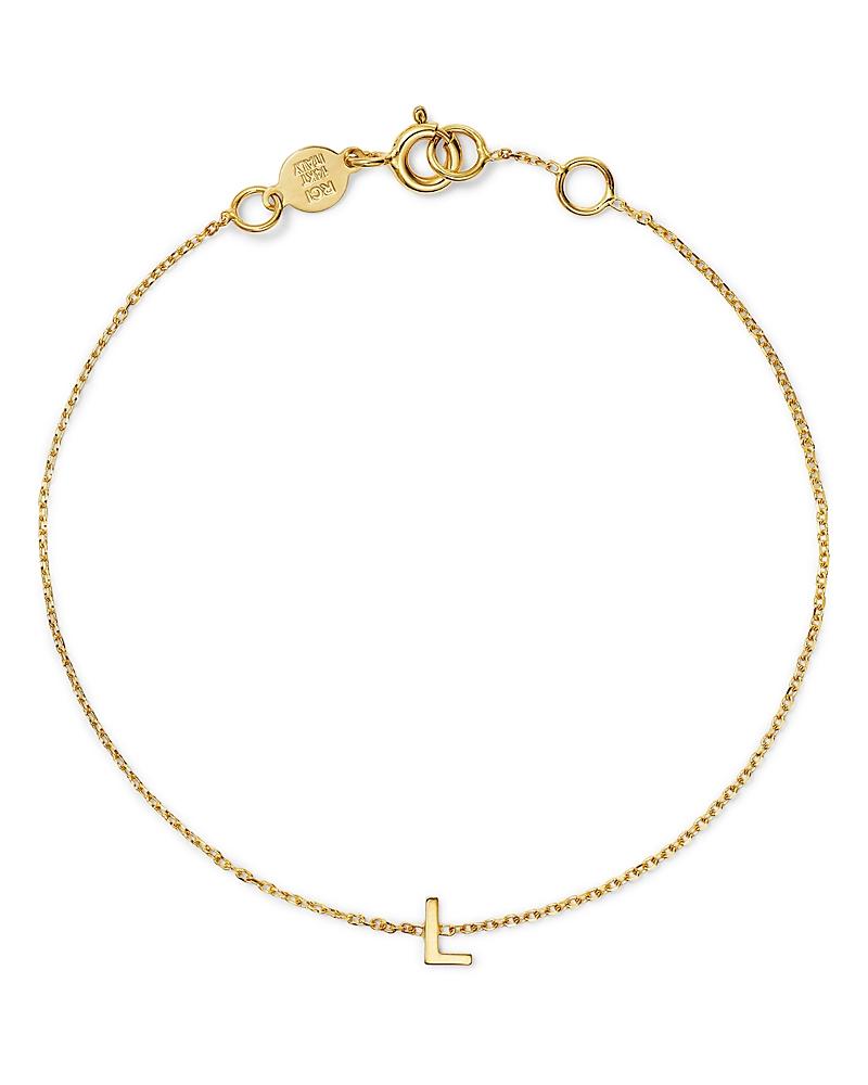 Womens 14K Yellow Gold Initial Charm Bracelet Product Image