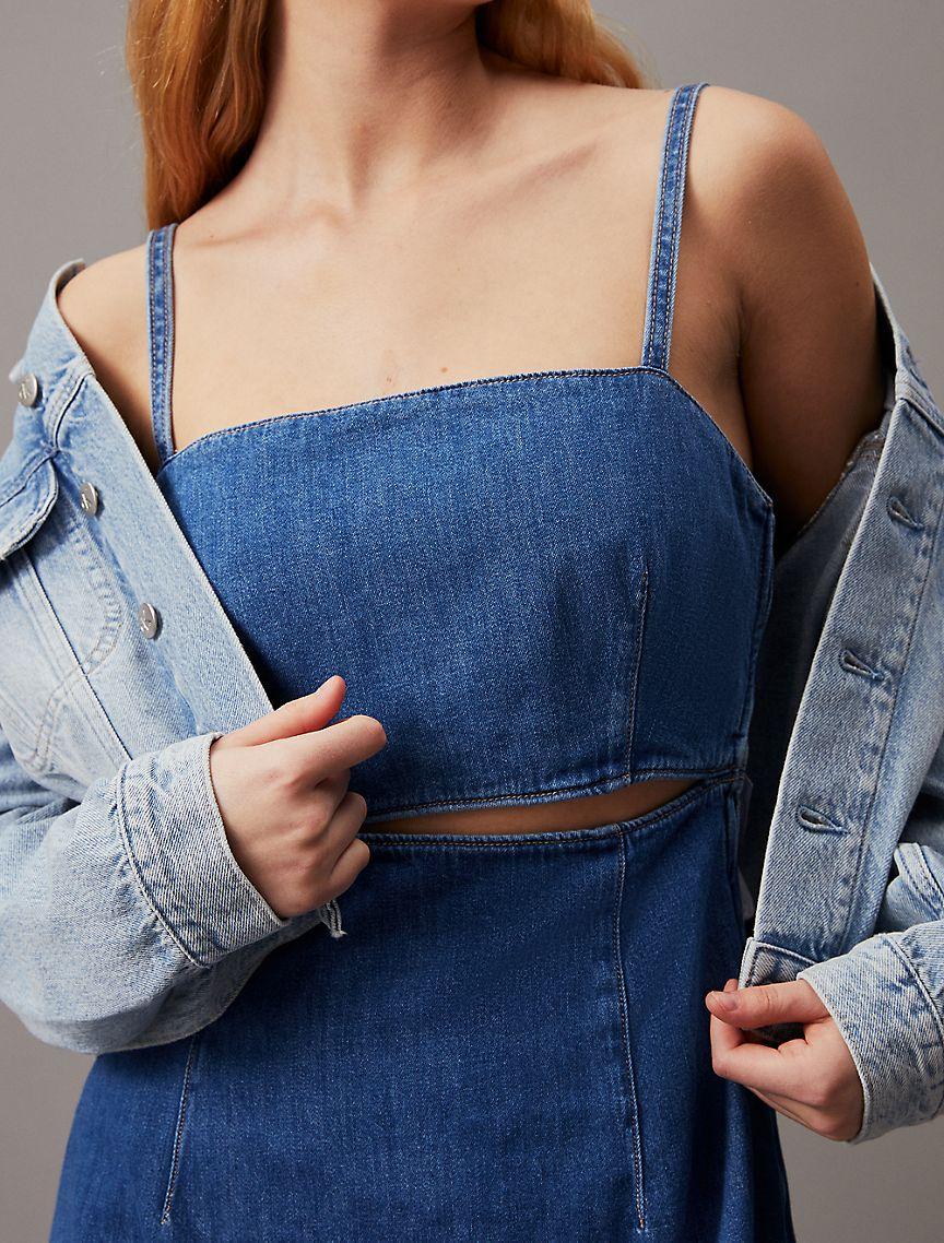 Cut Out Denim Mini Dress Product Image