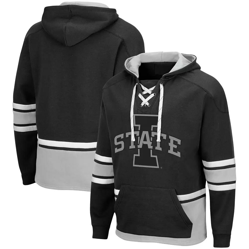 Men's Colosseum Black Iowa State Cyclones Lace Up 3.0 Pullover Hoodie, Size: Small Product Image