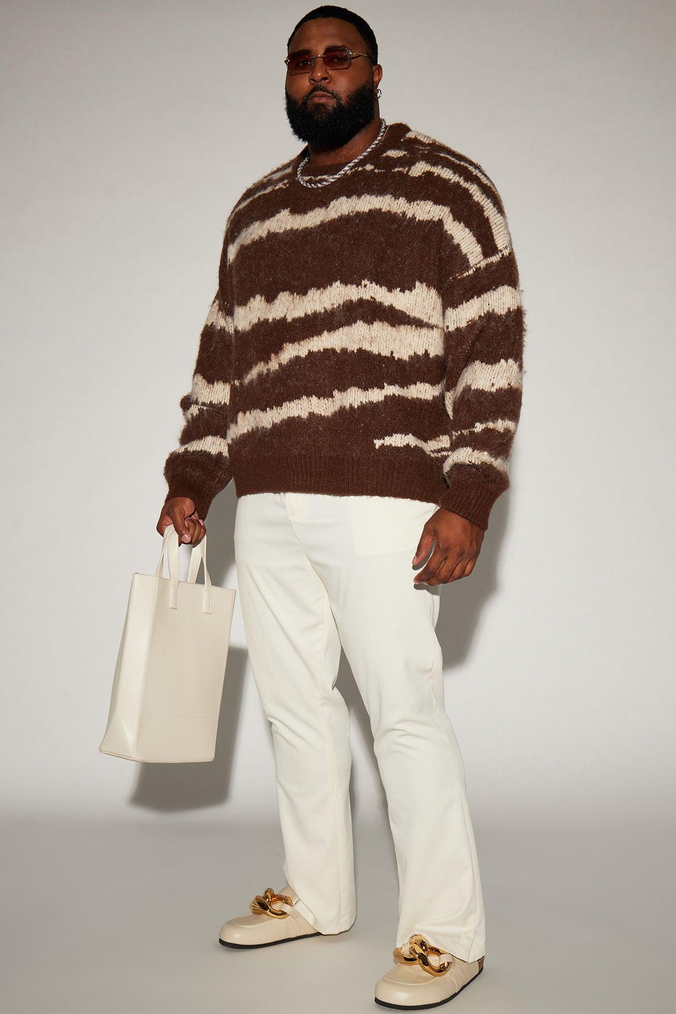 In The Game Crewneck Sweater - Brown/combo Product Image