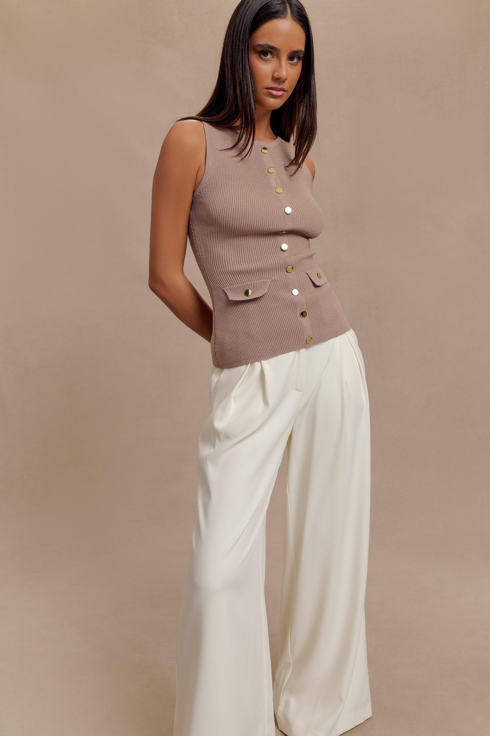 Sawyer Longline Top - Taupe Product Image