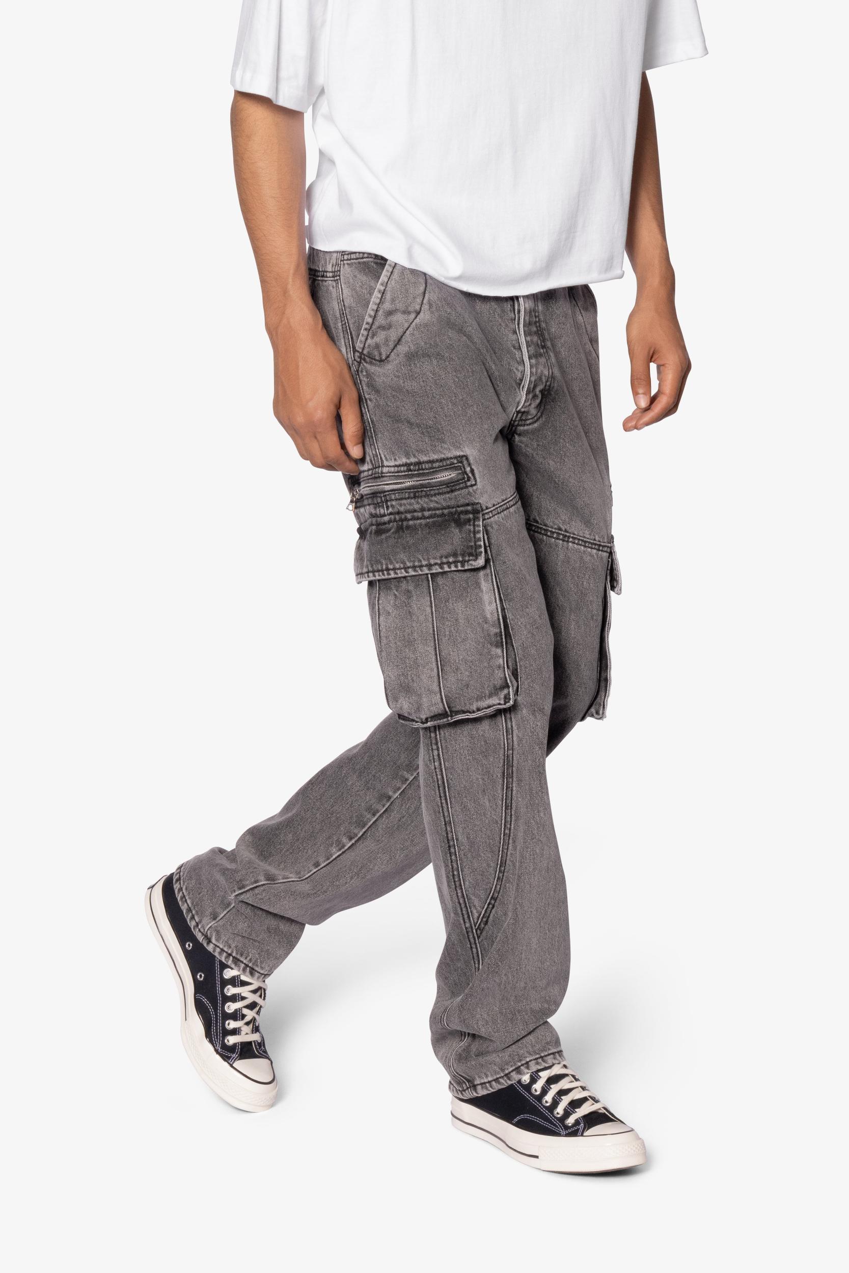 V652 Owl Grey Cargo Pants - Grey Product Image
