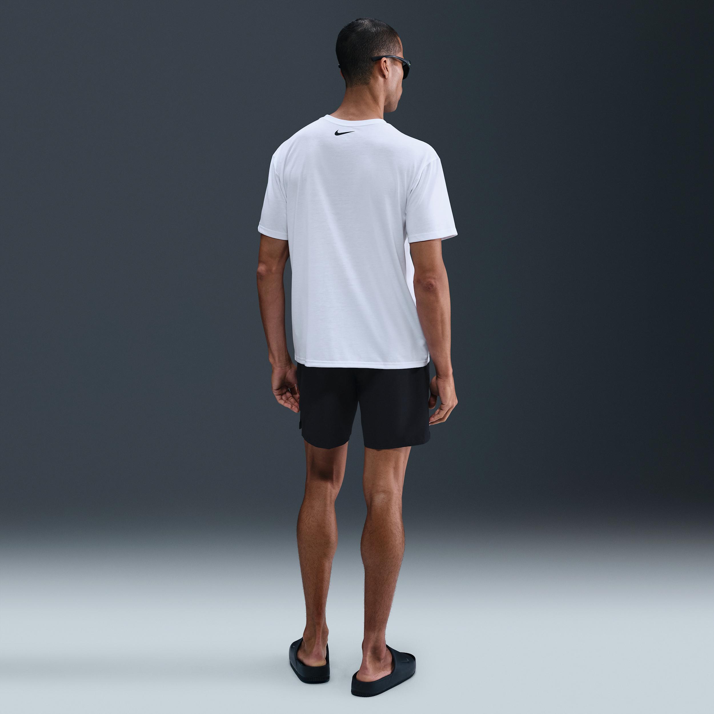 Nike Mens Swim Swoosh Hydroguard Short-Sleeve Top | NESSF524-100 Product Image